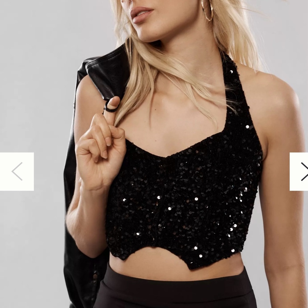 By Anthropologie Sequin Vest